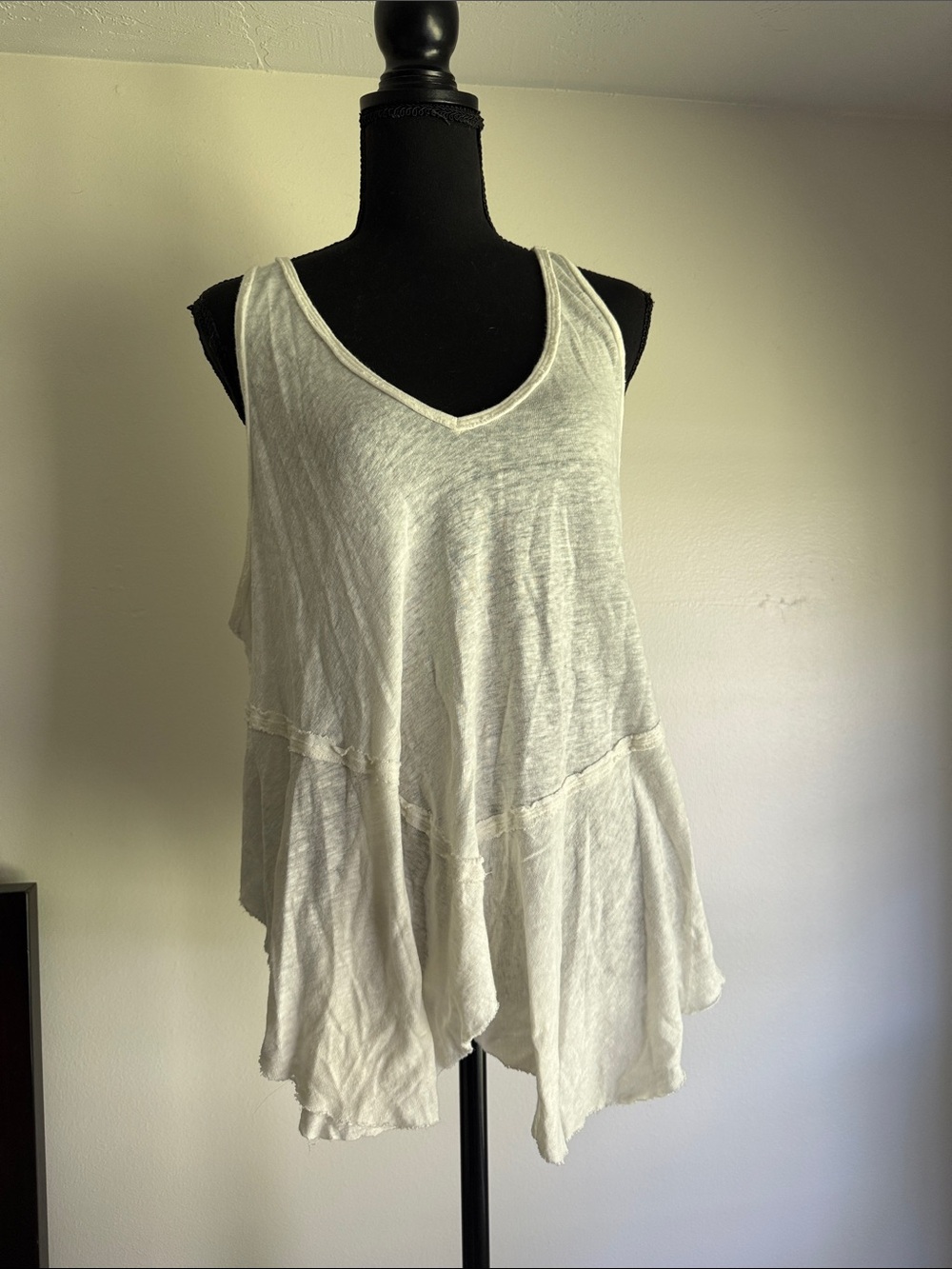 We The Free White V-Neck Flowy Tank